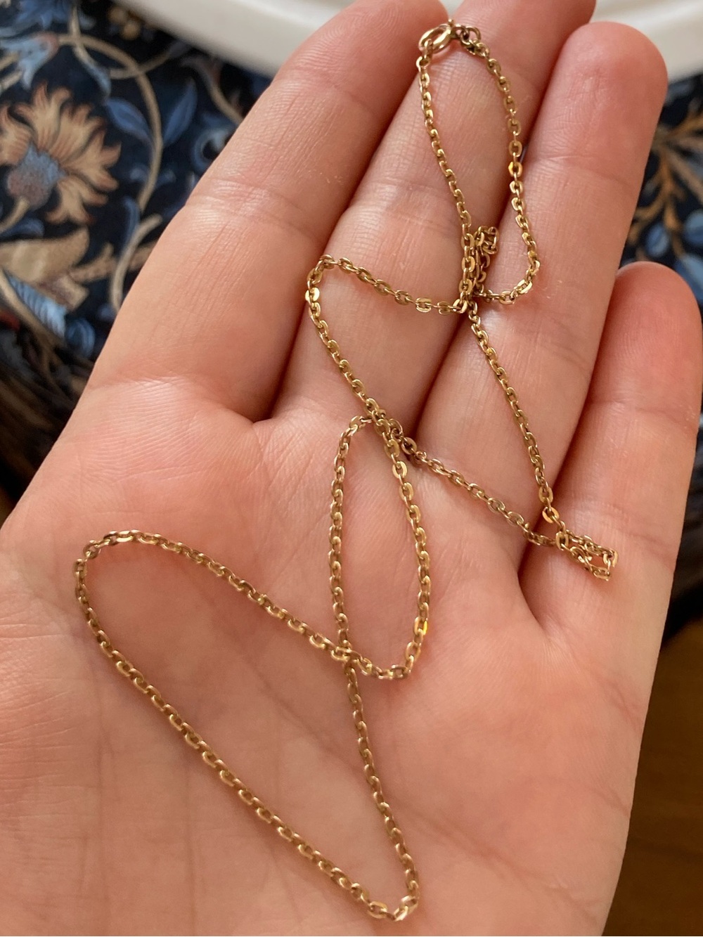 Antique 9K Gold Necklace Chain 16”